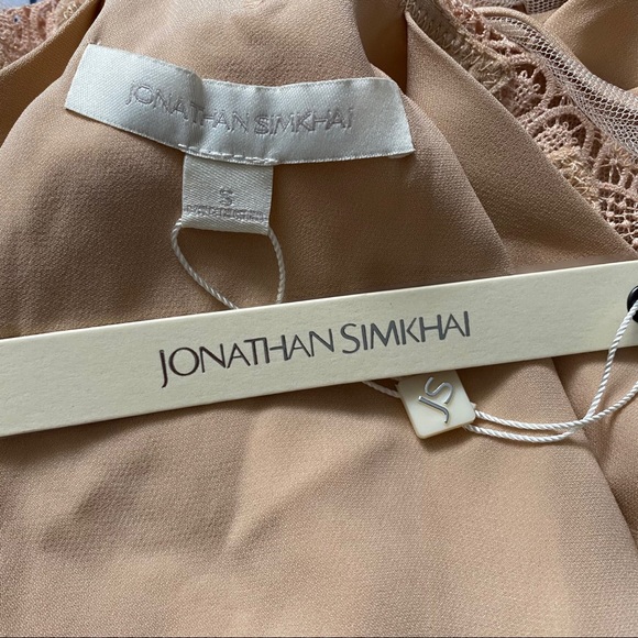 Jonathan Simkhai Mesh Draped Long Sleeve Silk Top - Picture 7 of 8